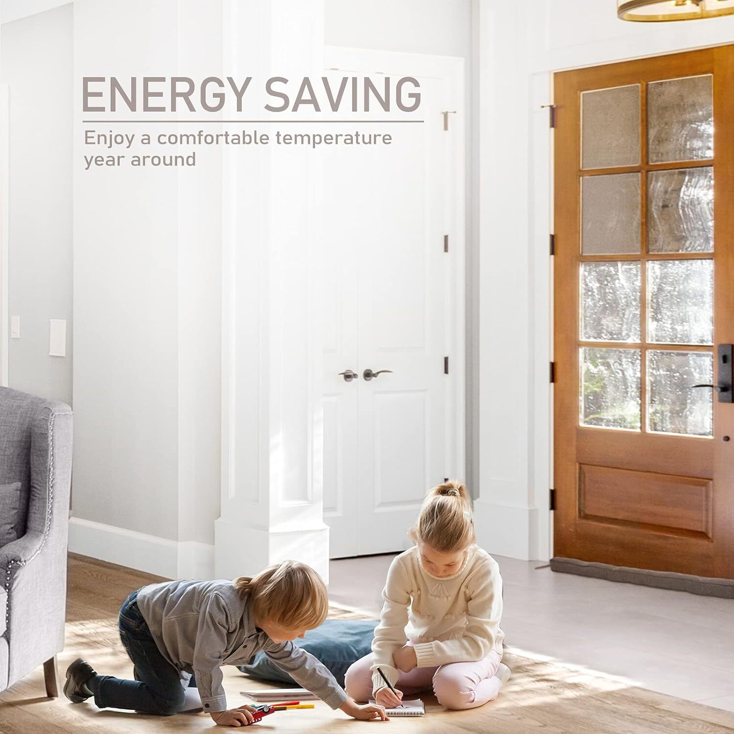 KAKICLAY 32-48" Weighted Draft Stopper Heavy Duty Sound Proof Door Draft Blocker