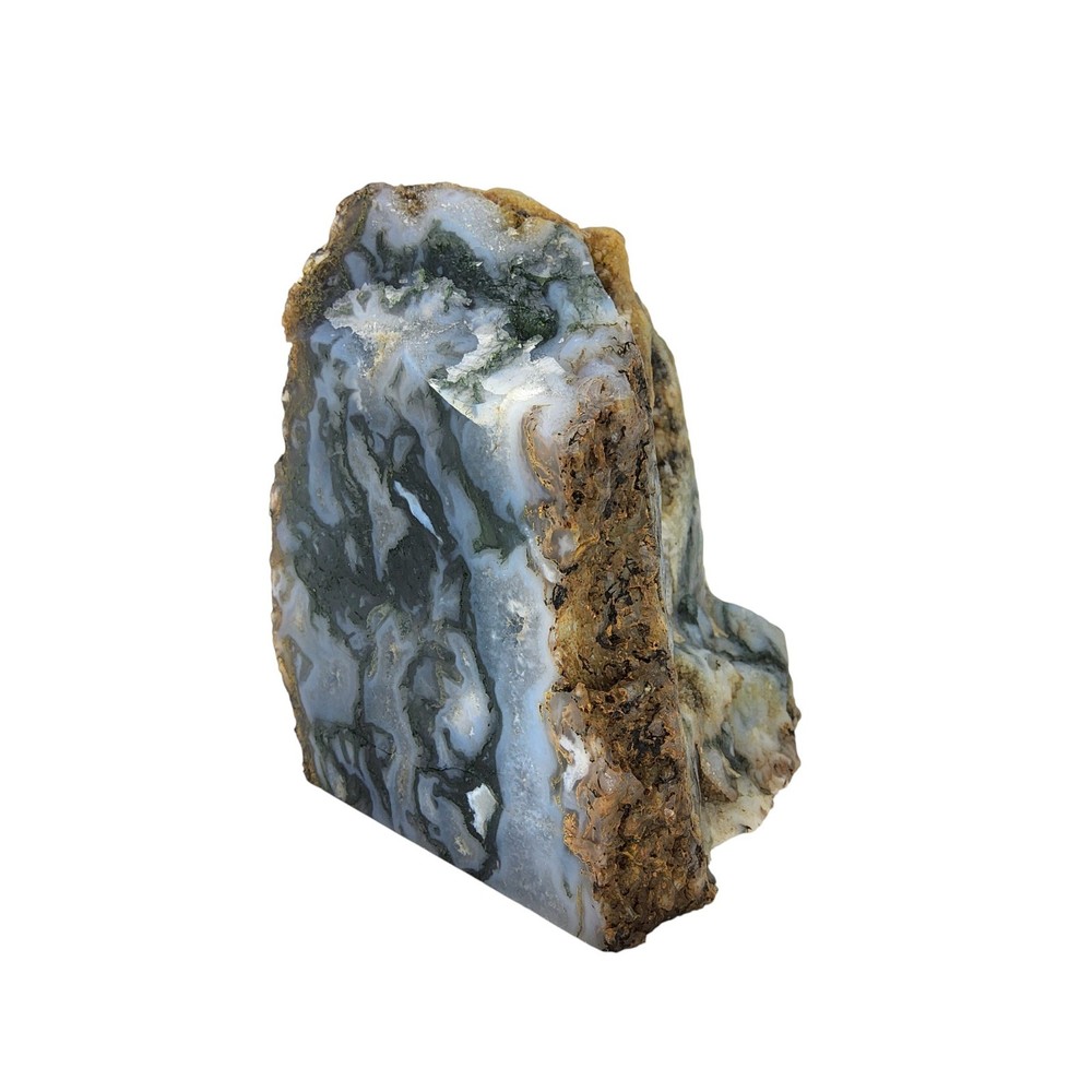 Moss Agate, 3+ lbs, cabbing rough, lapidary, #R-6884