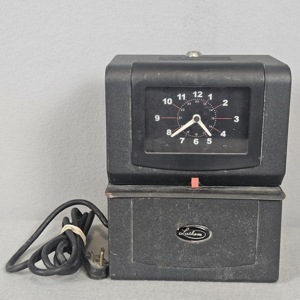 Lathem Model Punch Time Clock Recorder No Key Untested