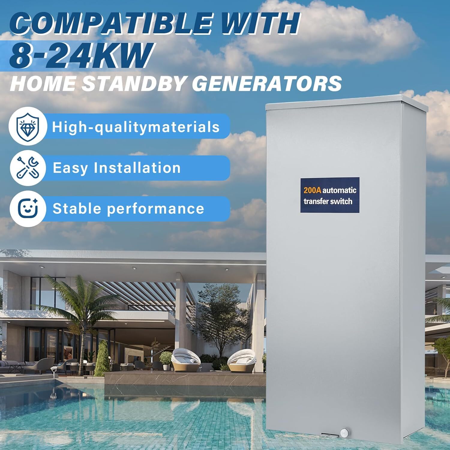 200-AMP Automatic Whole House Transfer Switch