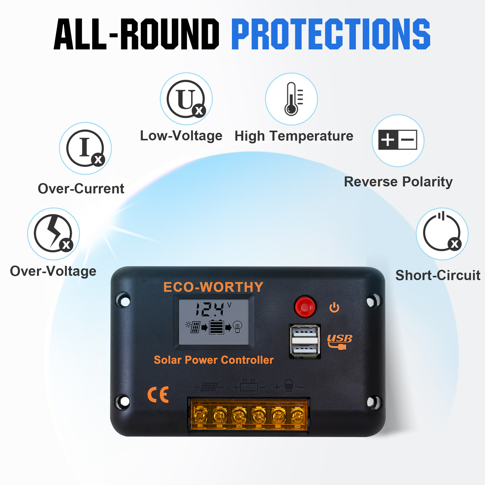 100W 300W Watt 12V Portable Flexible Solar Panel Kit RV Camping Off-Grid Rooftop