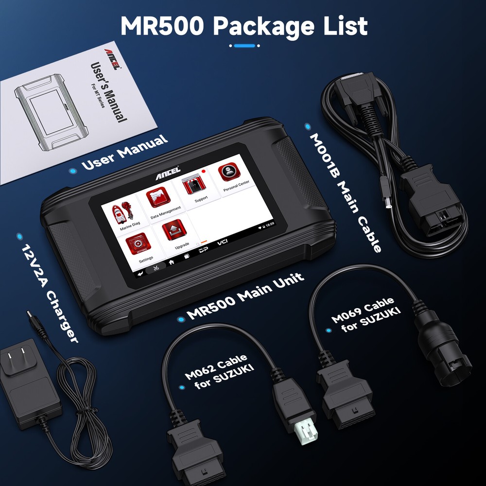 ANCEL MR500 Marine Diagnostic Tool Code Reader Scanner Active Test For Suzuki