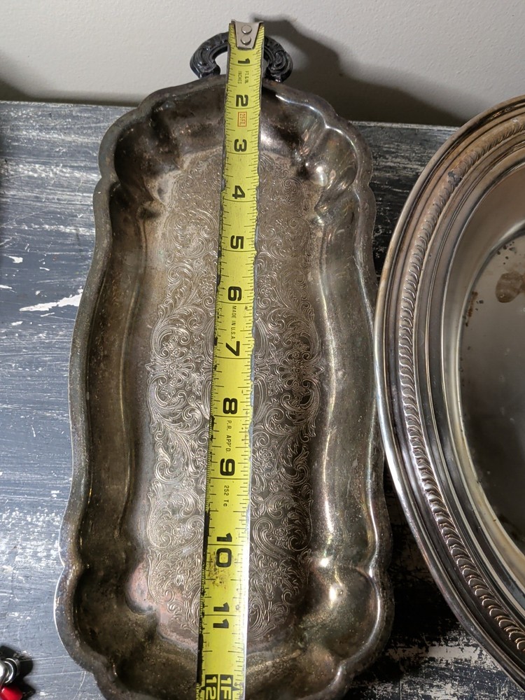 Vintage Silverplate Oval Shape Trays