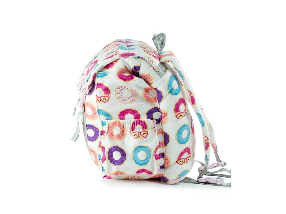 Mimish Sleep-N-Pack, Packable Kid's Sleeping Bag & Backpack, Donuts Print