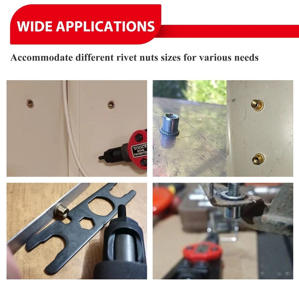 Rivet Gun Kit Rivnut Thread Setting Tools Nut Setter Tool NutSert Metal Working