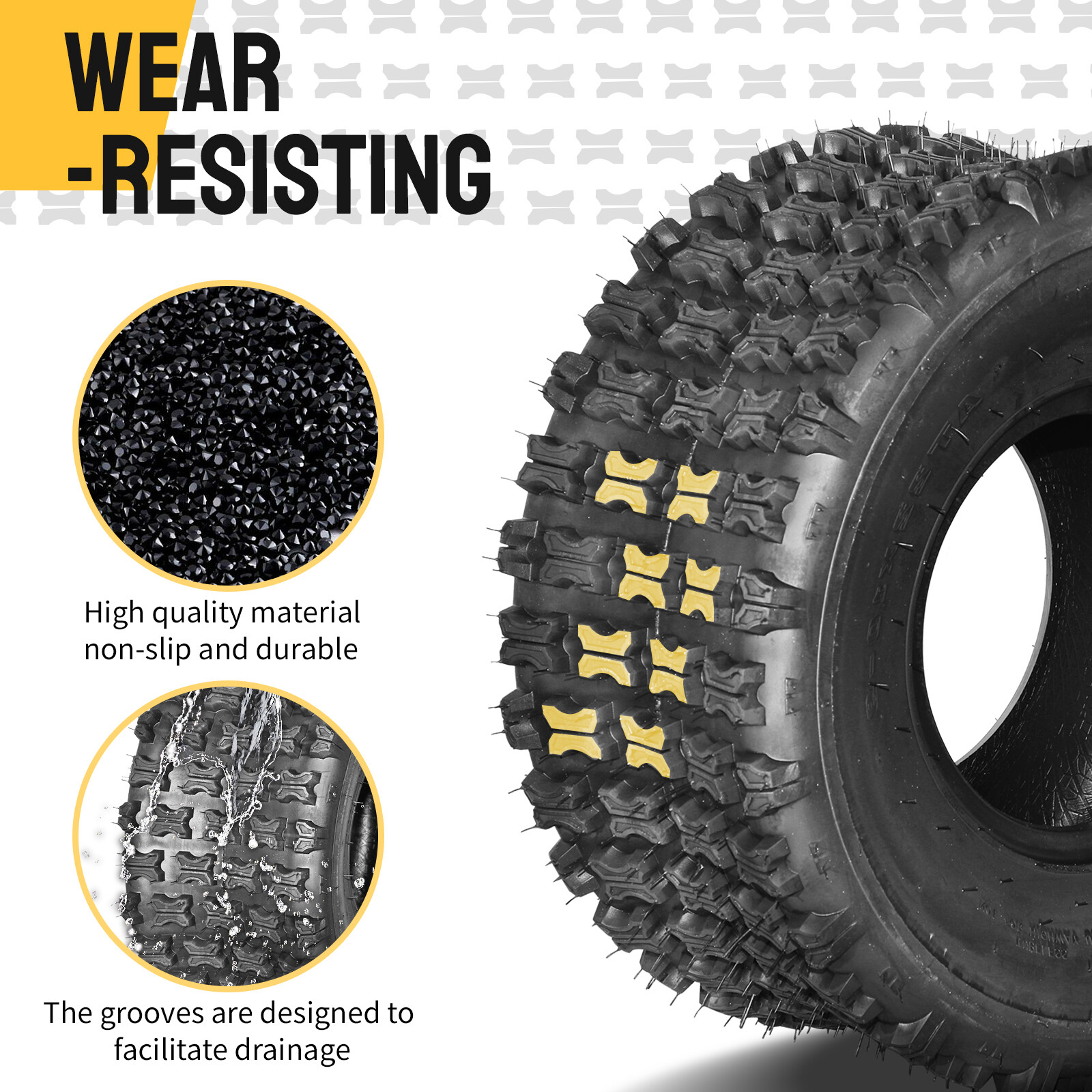 2pcs 22x10-9 Sport ATV Tires All Terrain 6 Ply Tubeless Left and Right