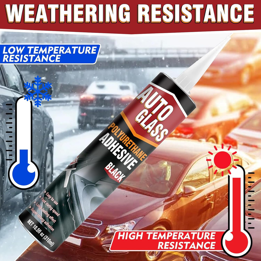 Polyurethane Windshield Sealant, Black Windshield Adhesive - High Viscosity, Fas