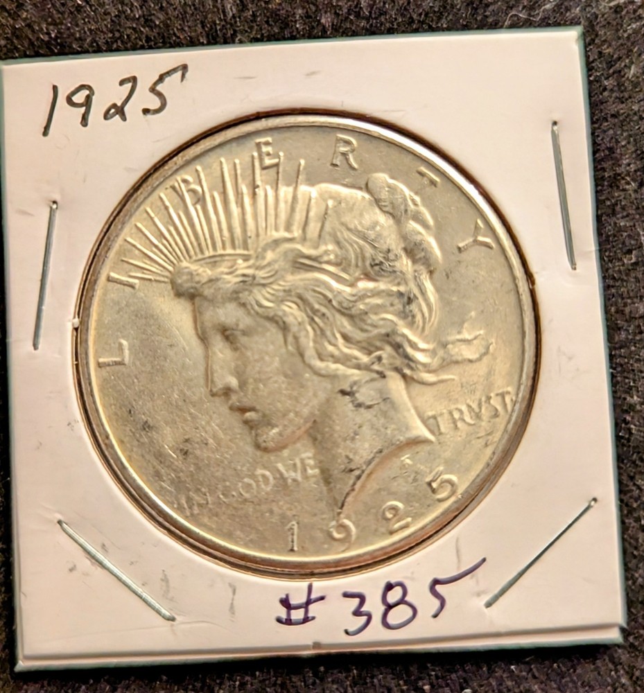1925 Peace Silver Dollar AU Nice Luster!! Solid Mint State. Look!