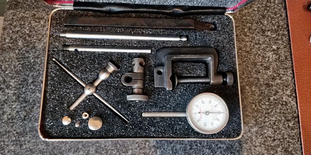COMPLETE TESTED ~ Starrett 196A5Z / 196 Universal Back Plunger Dial Indicator