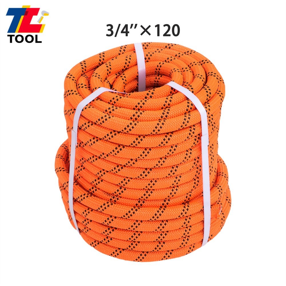 Arborist Tree 3/4" x 120' Double Braid Polyester 48-Strand Arborist Rigging Rop