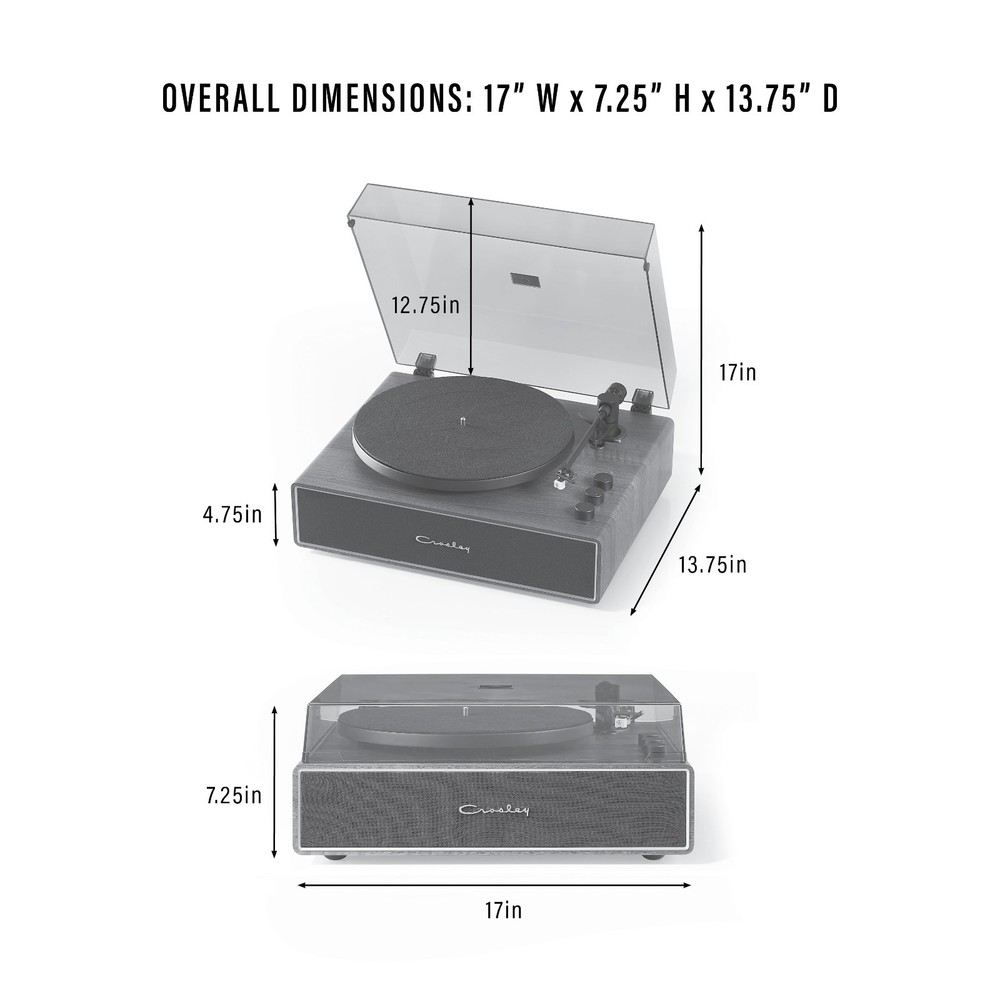 Crosley Stave Record Player - Walnut/Gold