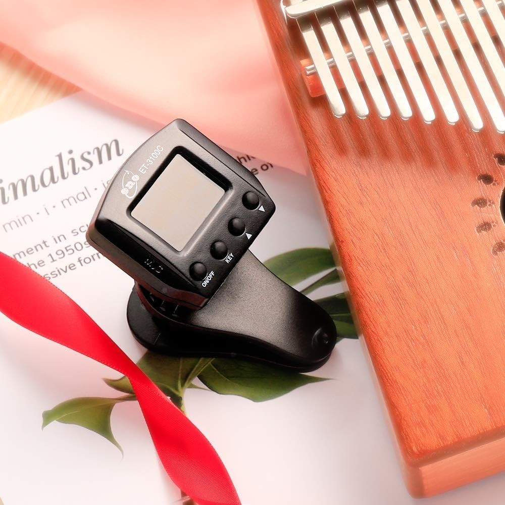 Portable Thumb Piano Tuner with Vibration Sensor - 17 Keys Chromatic Precision