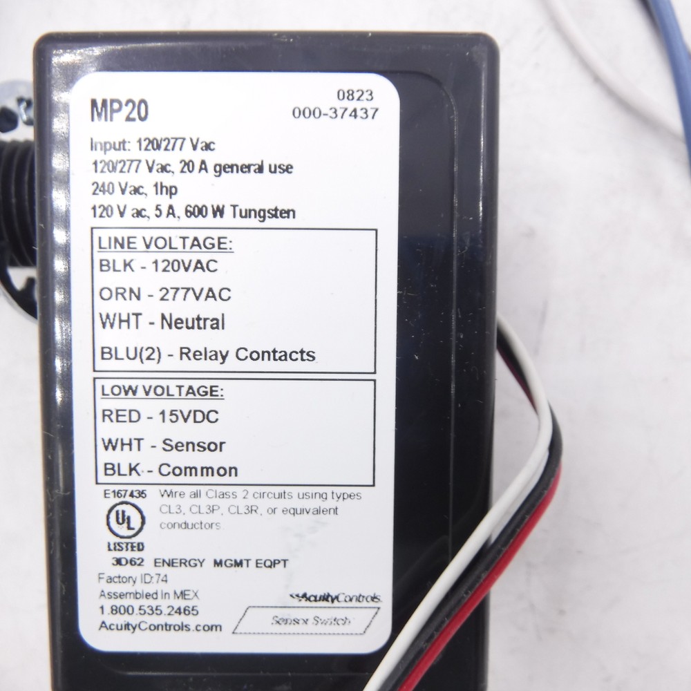 Acuity Controls 120/277VAC 20AMP MP20 Mini Power Pack Sensor Switch 184CHG