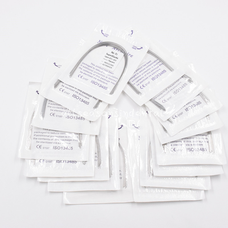 Upper/Lower Dental Super Elastic Niti Rectangular Arch Wire Square Form 24 Sizes