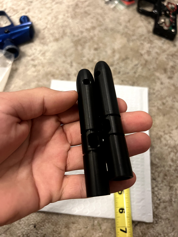 Two Unknown Paintball bolts