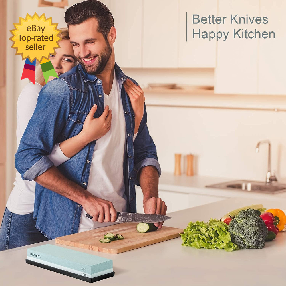 Grit Premium Material Sharpening Stone 2 Side Whetstone Set Kitchen Knives Sharp