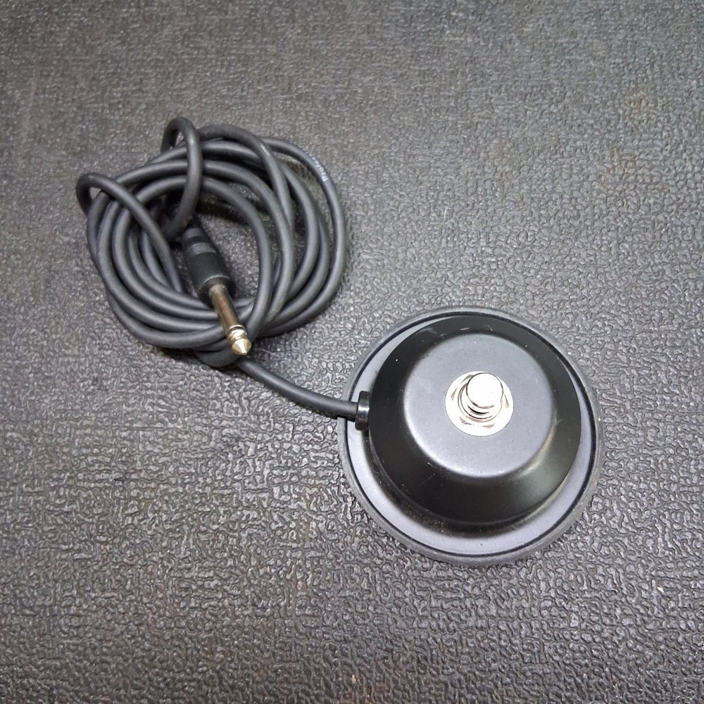 Guitar Amp Single Push Button Round Black Metal Footswitch Control