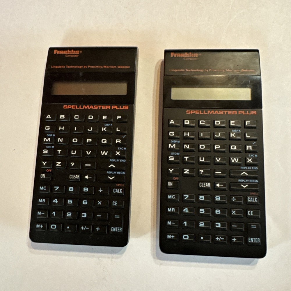 2 Franklin SpellMaster Plus SC-120 Electronic Merriam Dictionary - Tested