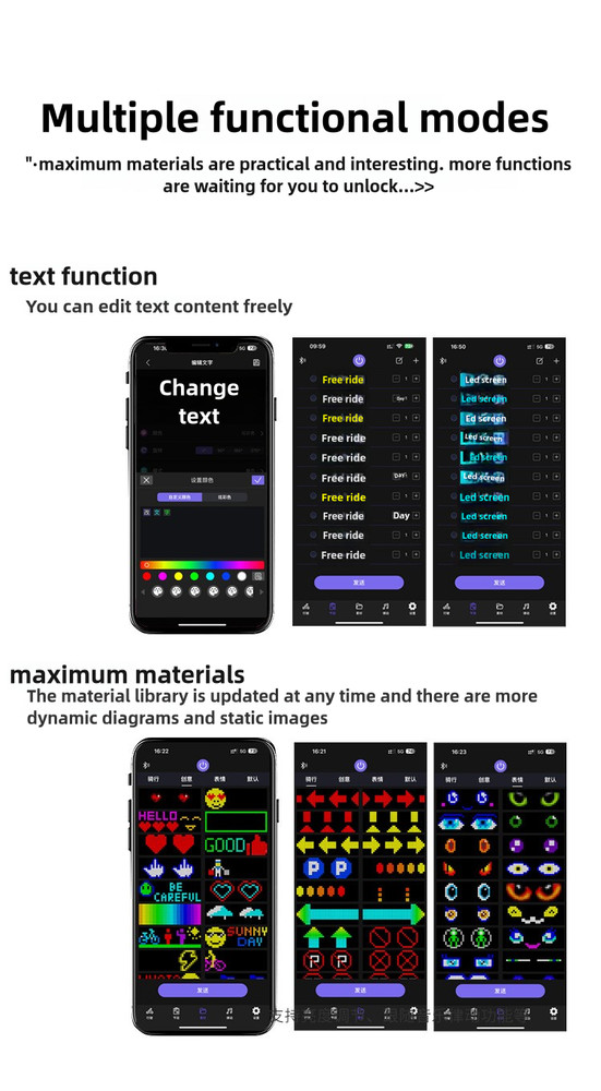 Bicycle Taillight,LED Taillight,App content edit,Bluetooth control