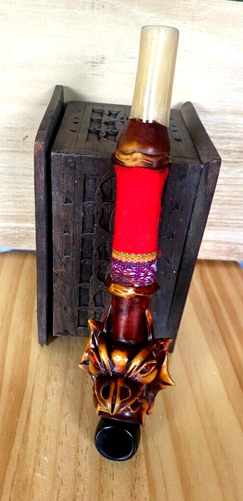 Ancient Shamanic Handcrafted Bone Smoking Pipe 20cm Au Seller