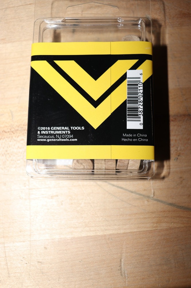 General Tools 313012 1/2" Flat Head Plugs, FSC Ethically Sourced Oak, 45-Pack