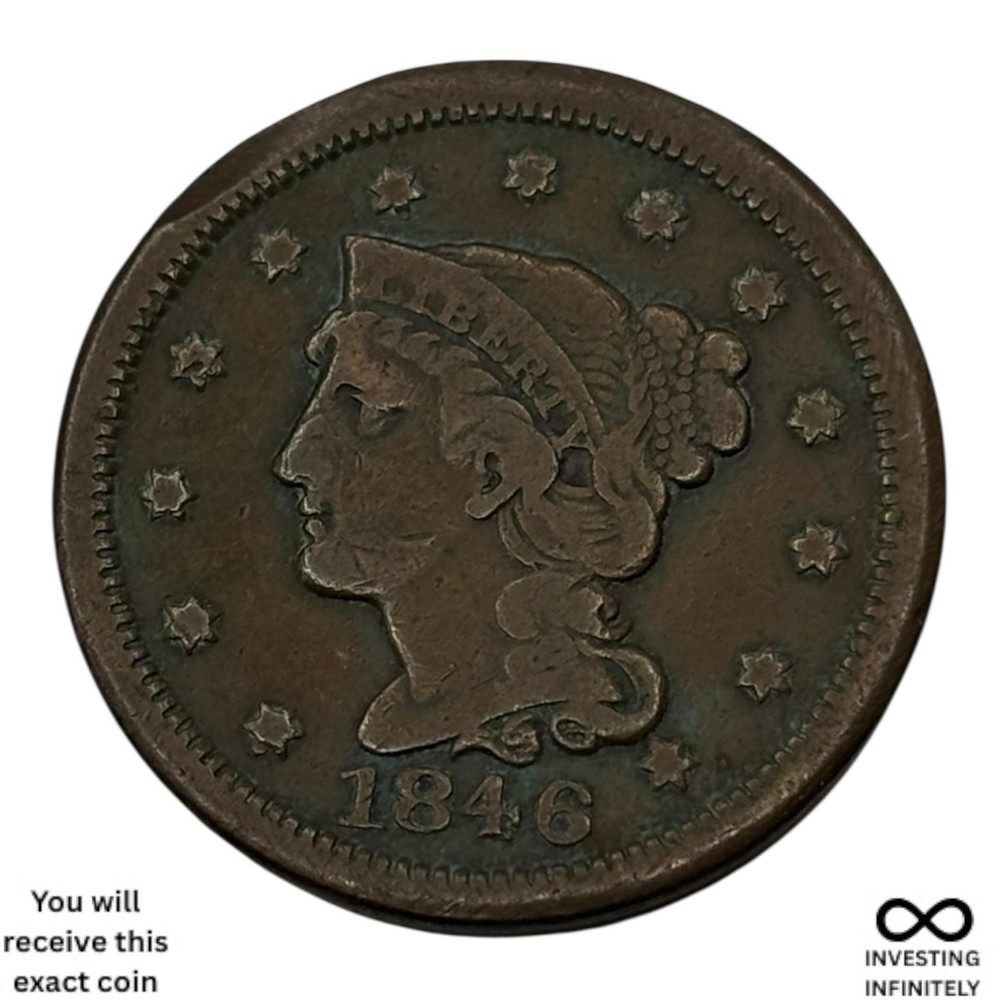 1846 Small Date Large Cent X-1723