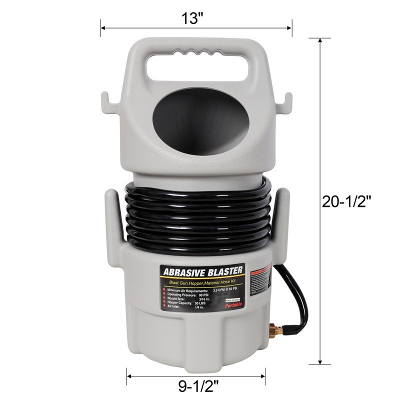 Portable Abrasive Blaster Sandblasting Sandblaster Hopper Gun Paint Rust Remover
