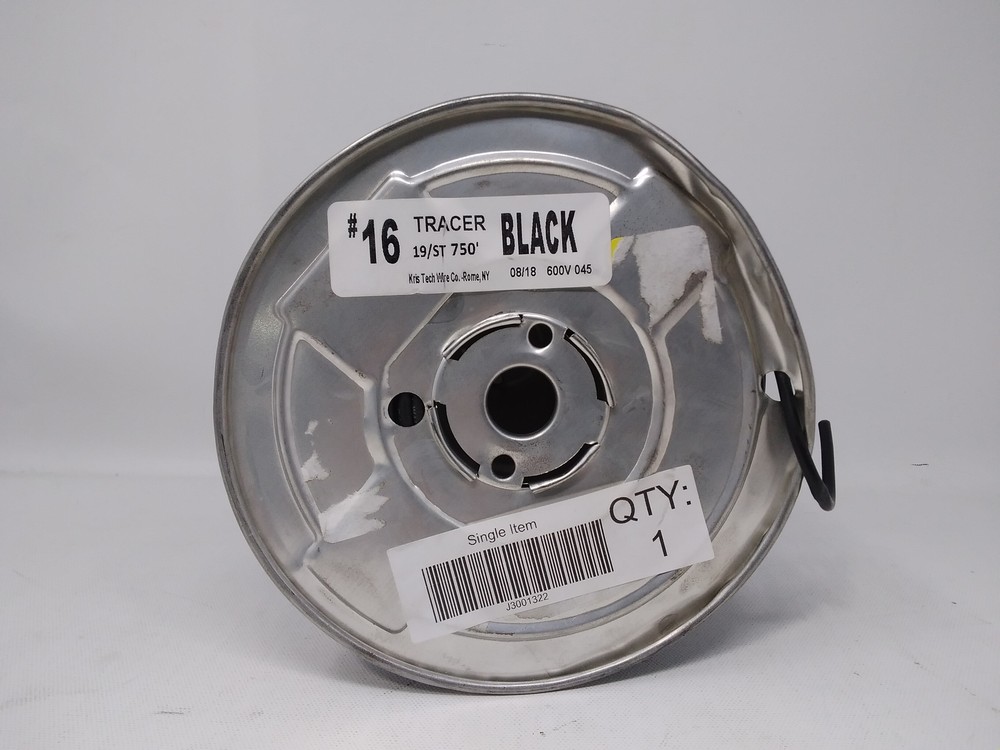 1-SPOOL 750FT KRIS-TECH WIRE #16-19/ST BLACK