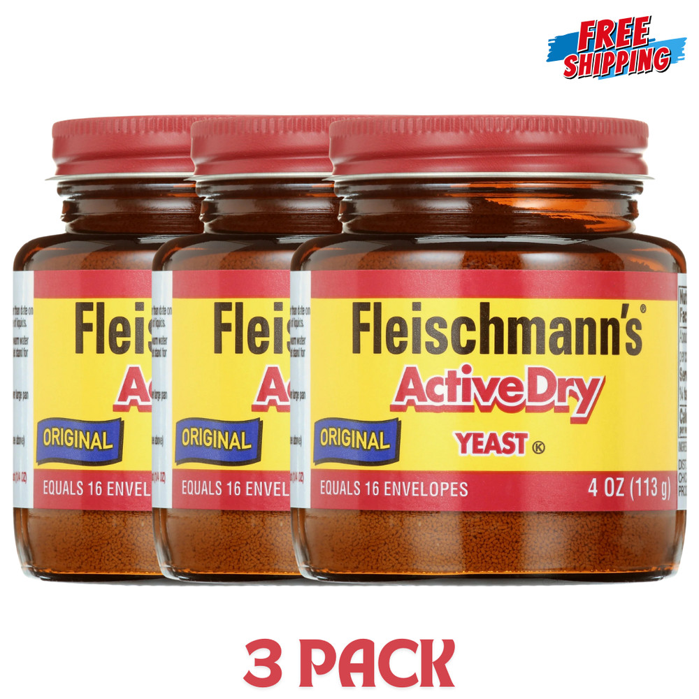 Fleischmann's Active Dry Yeast, 4 oz, 3 Pack
