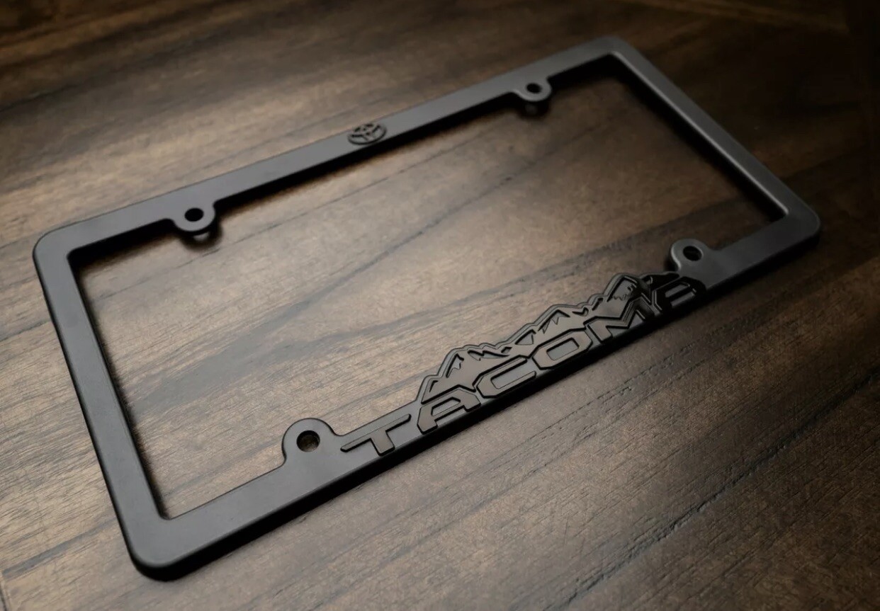 Fits Toyota-Tacoma-Custom-License-Plate-Frame-TRD-Offroad-Tacoma-BLACKOUT-taco