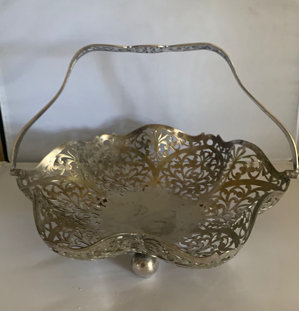Antique French Silver Serving Basket