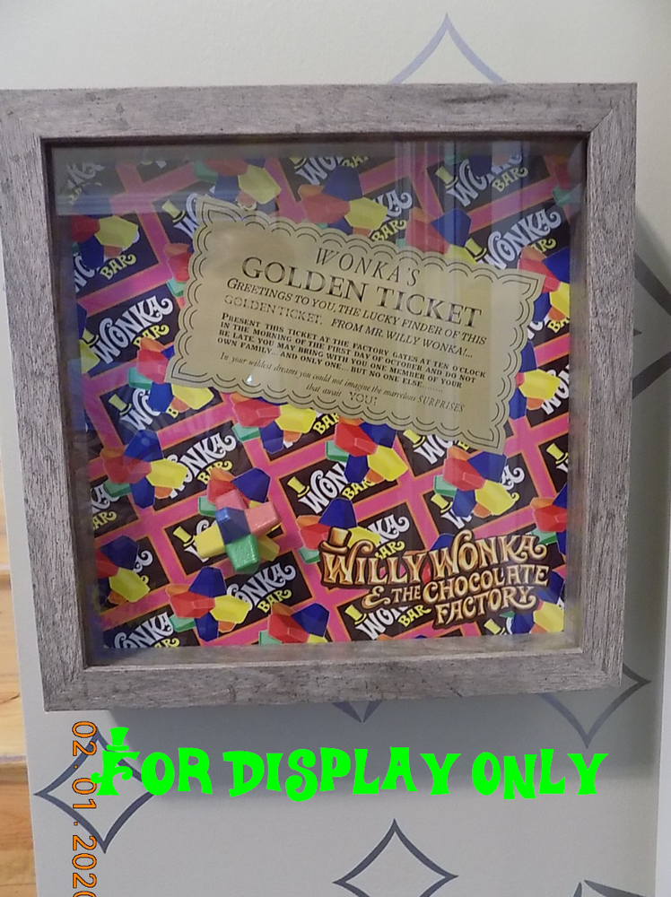 Willy Wonka Golden Replica Ticket - Screen Accurate Art Work
