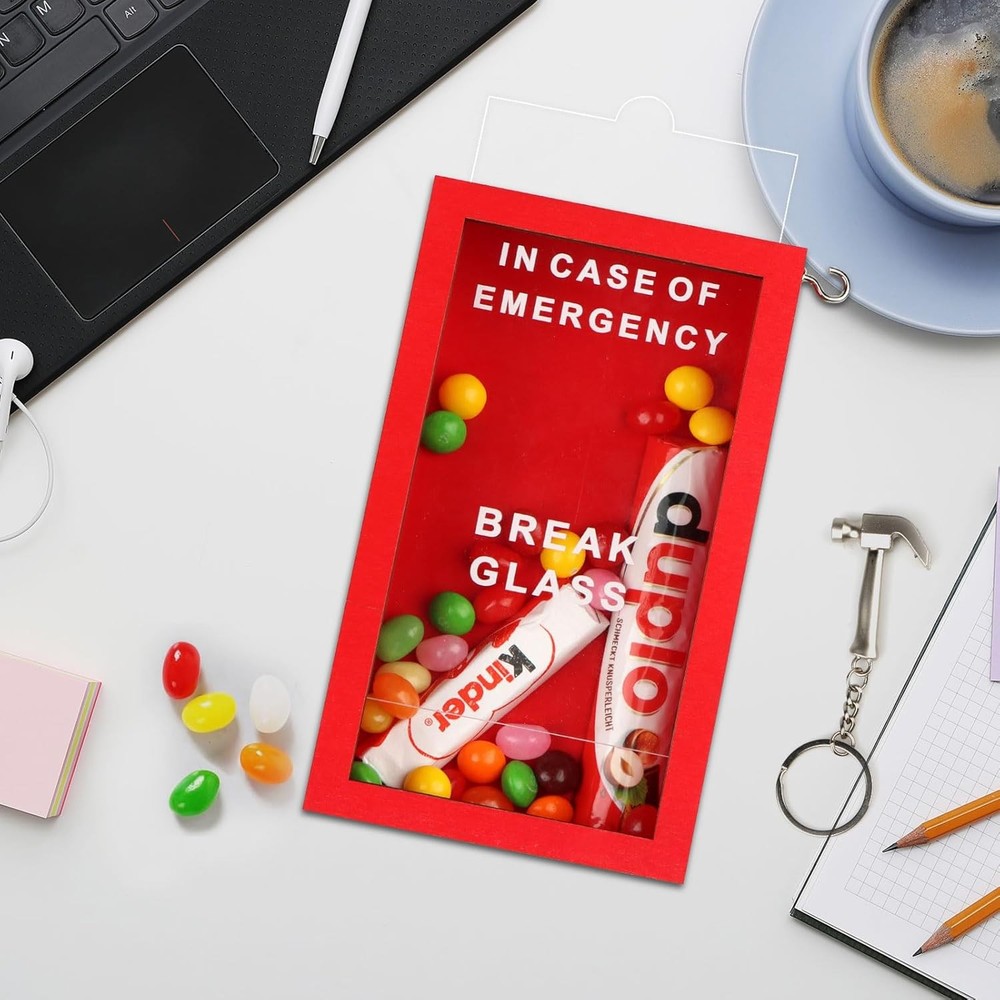 Funny Gift Emergency Box - Create Self Defined Idea Jar w/Hammer, Break in...