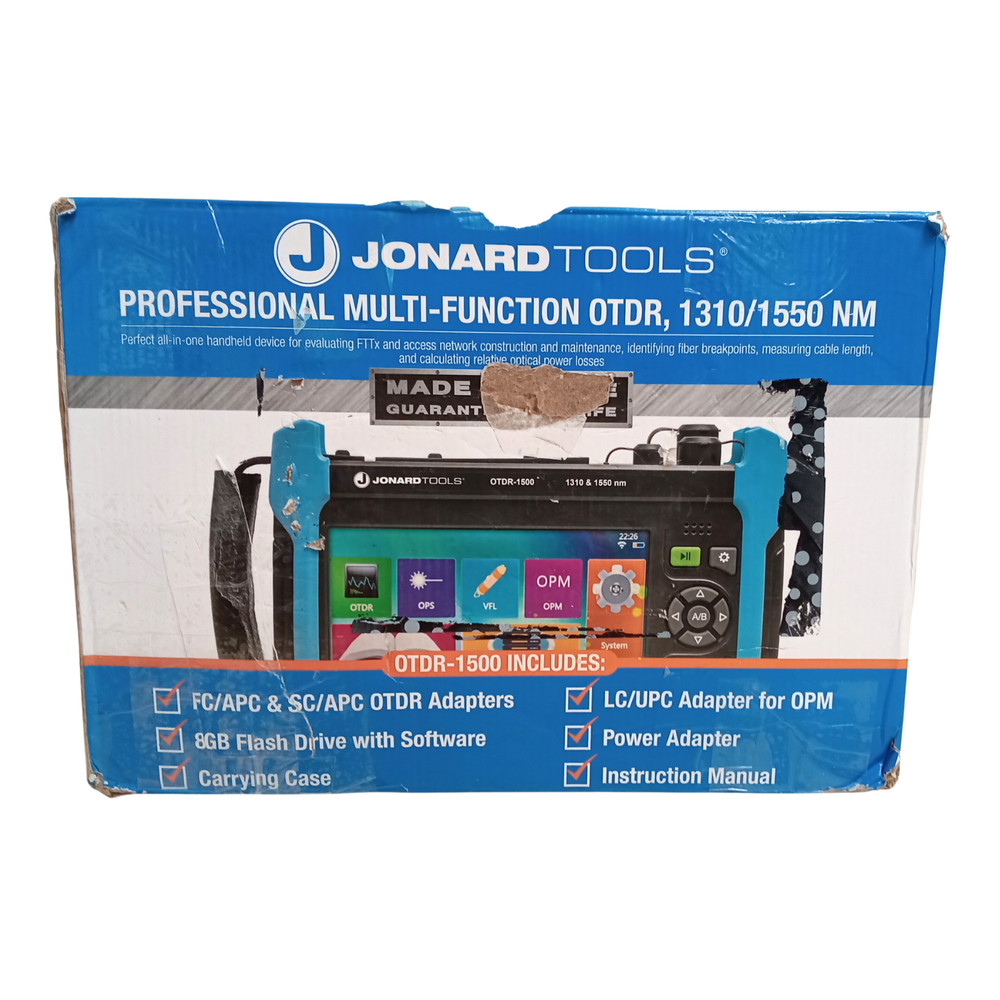 Jonard Tools OTDR-1500 7" Color Touch Screen Professional Multi-Function OTDR