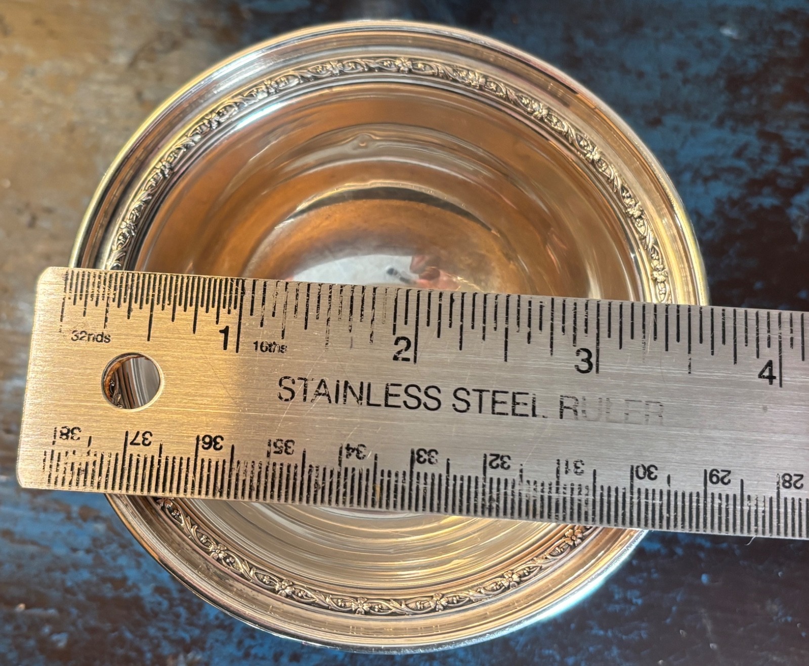 International Sterling Silver 6 Dessert Cups P 106 & 822 Sterling Nut Dish 344g