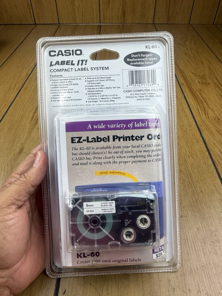 Casio KL-60L Label Maker Thermal Printer Compact System NIB Sealed