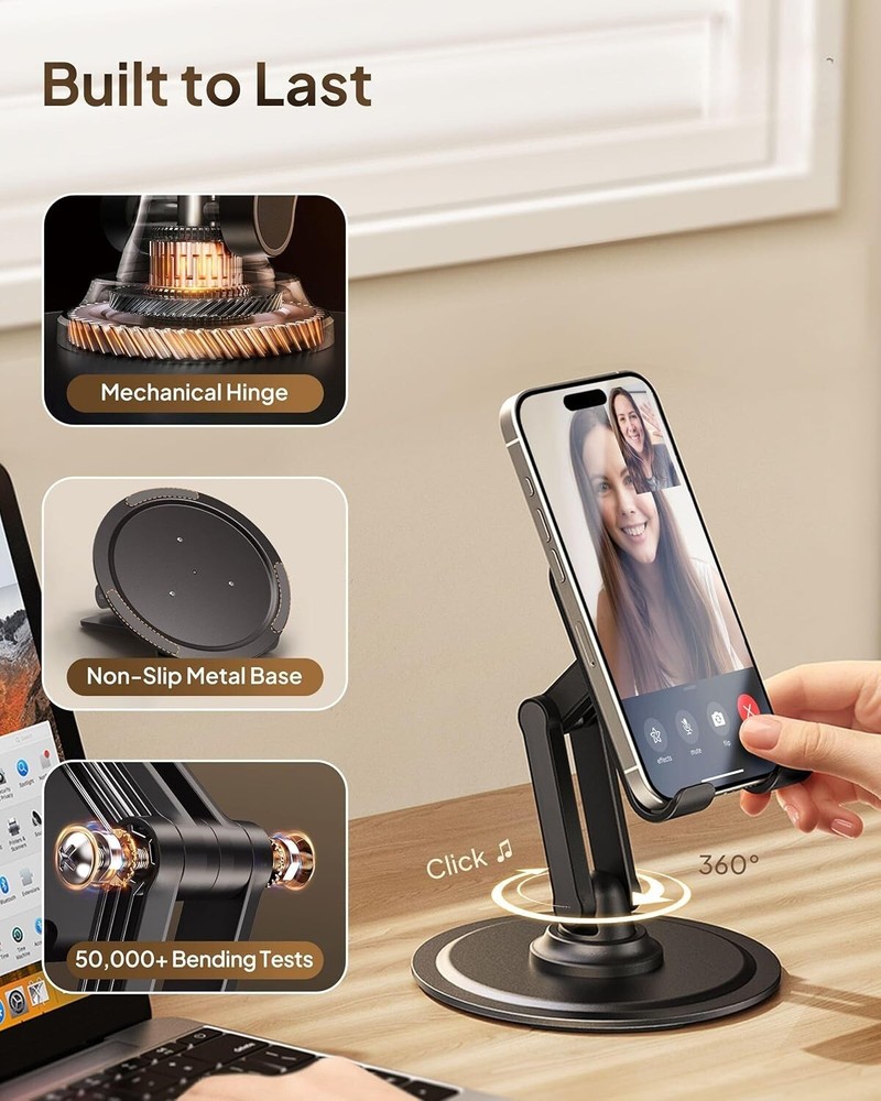 Cellphone and Tablet Stand Holder for Desk Table with Angle Height Adjustable