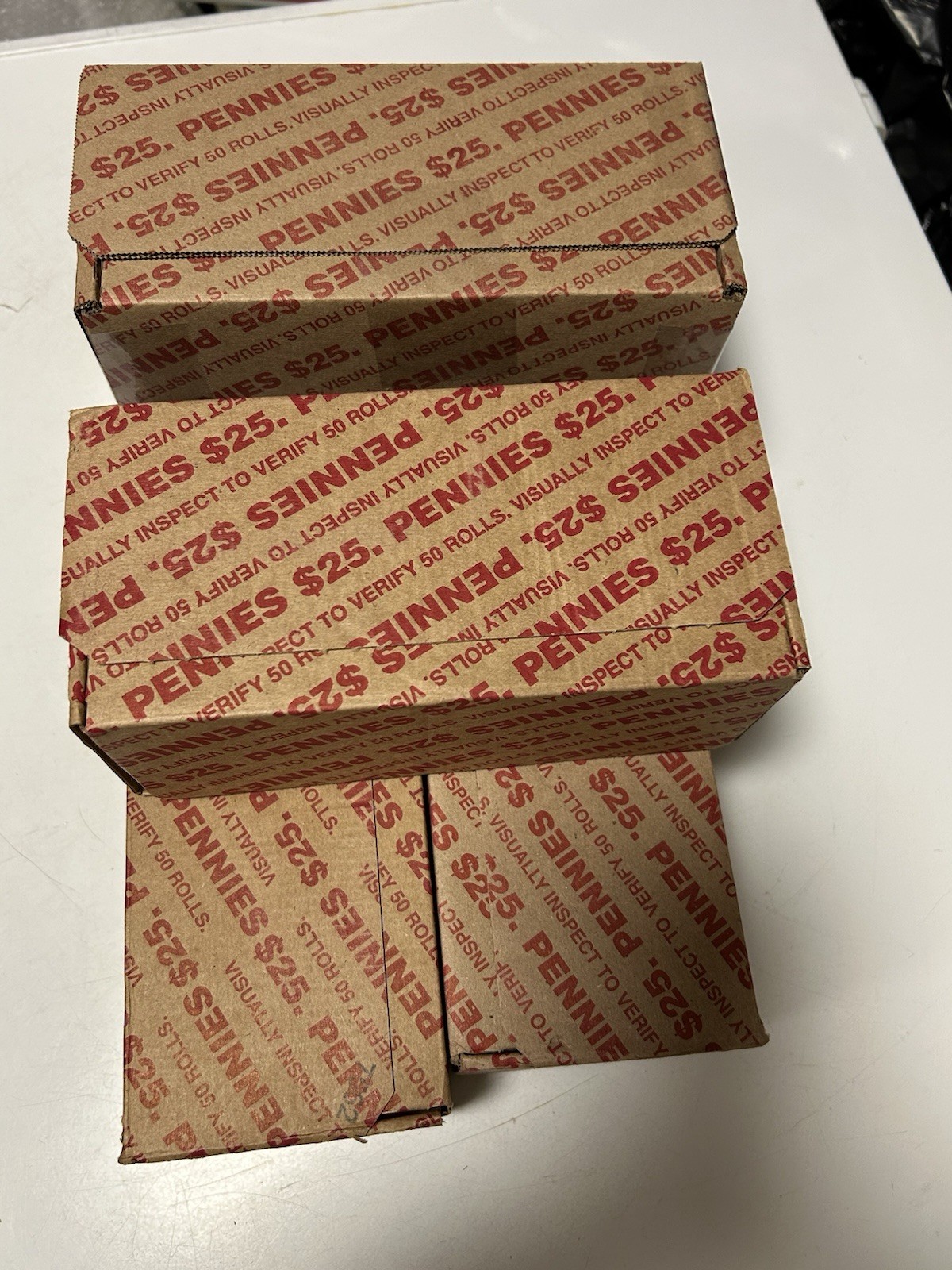 Mixed Unsearched Circulated Lincoln Pennies-50 Bank Rolls,1 BOX.