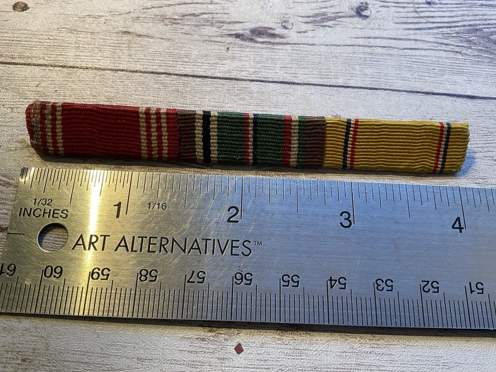 ORIGINAL WWII THEATER MADE ETO RIBBON BAR