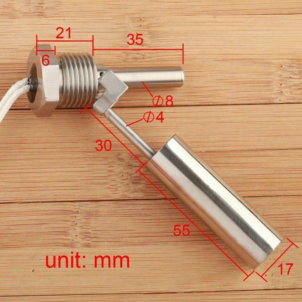 220V Stainless Steel Tank Float Switch Liquid Level Sensor for Horizontal Tanks