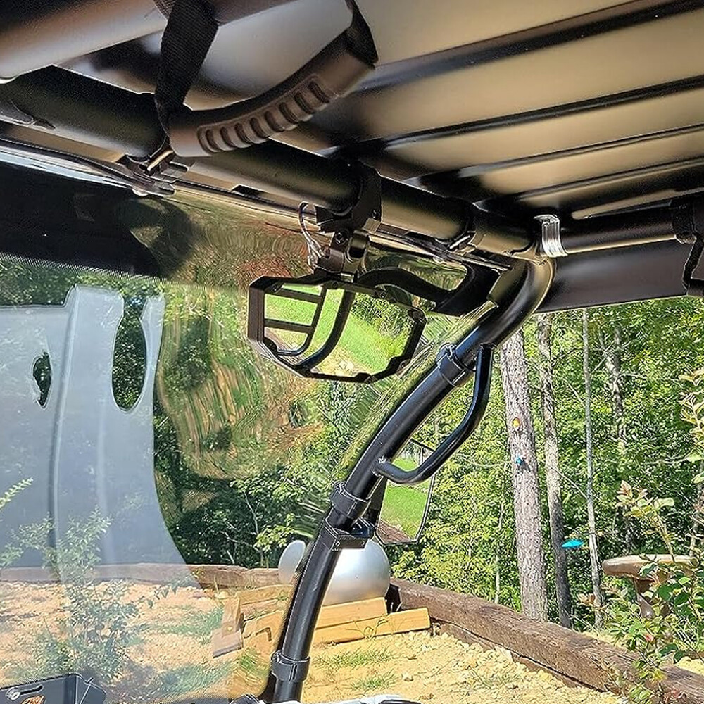 1.65"-2" UTV Rear View Center Mirror w/LED Light For Polaris RZR S 570/900/1000