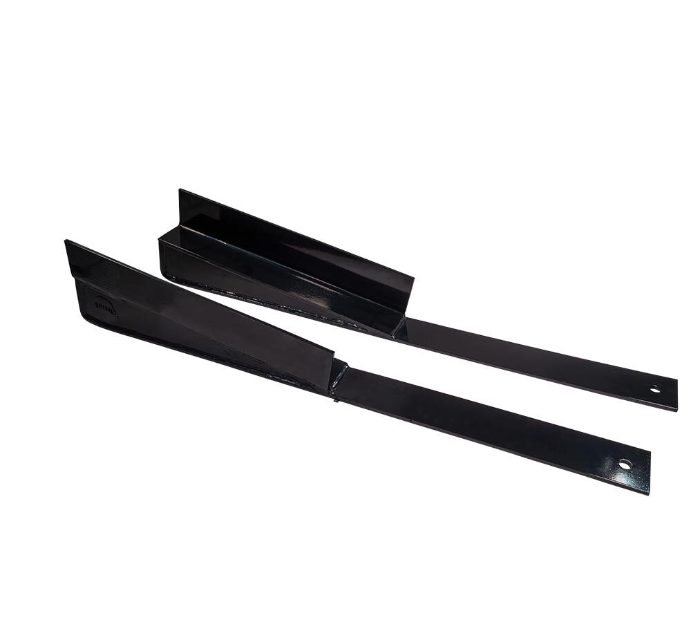 3.5"x4"x45" Black Fifth Wheel Frame Ramps w/ 4" Rise for Semi Trucks (Set of 2)