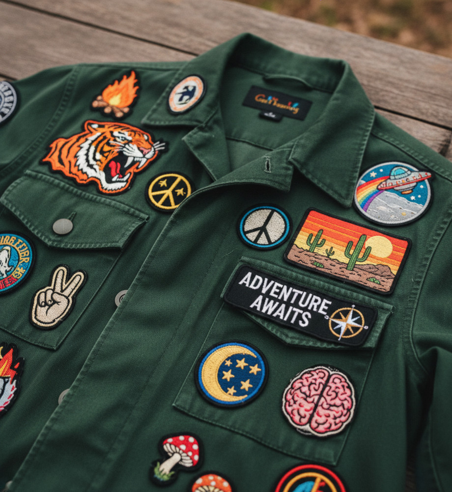 Iron-on goose patch, embroidered goose patch