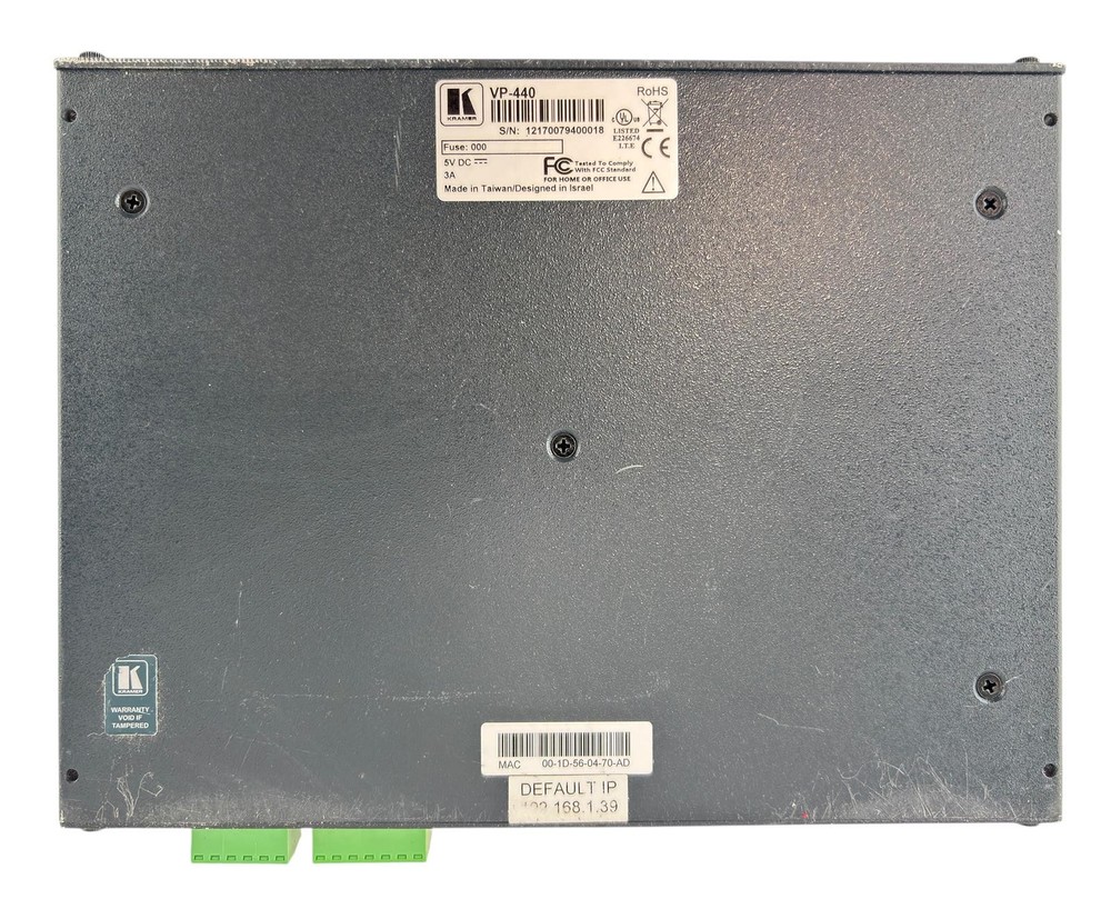 Kramer VP-440 6-Input Presentation Switcher / Video Scaler - No AC