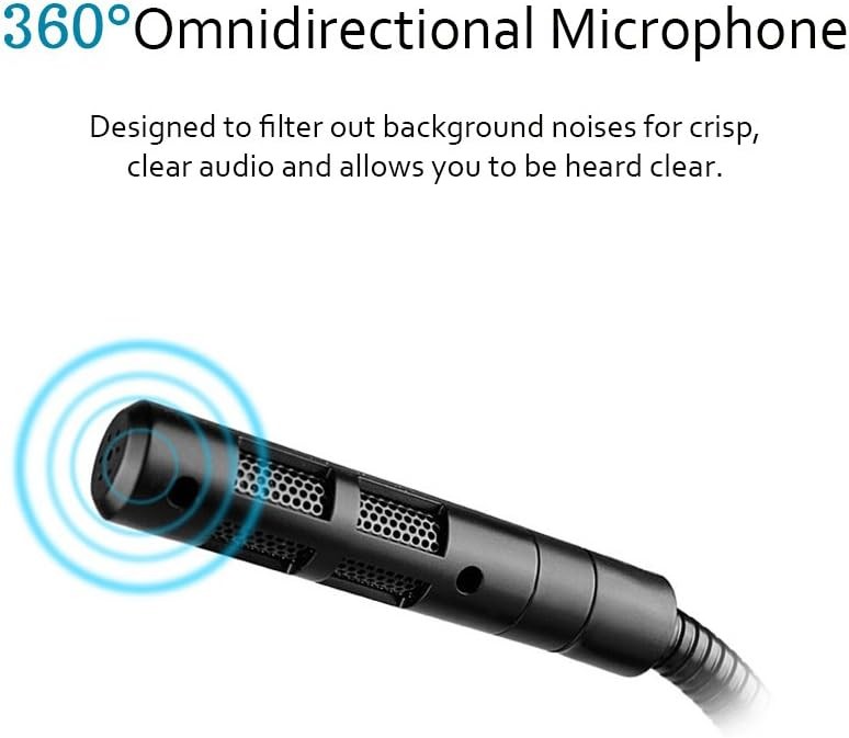 USB Microphone for Computer, Plug & Play Desktop Mic for Recording, Gaming