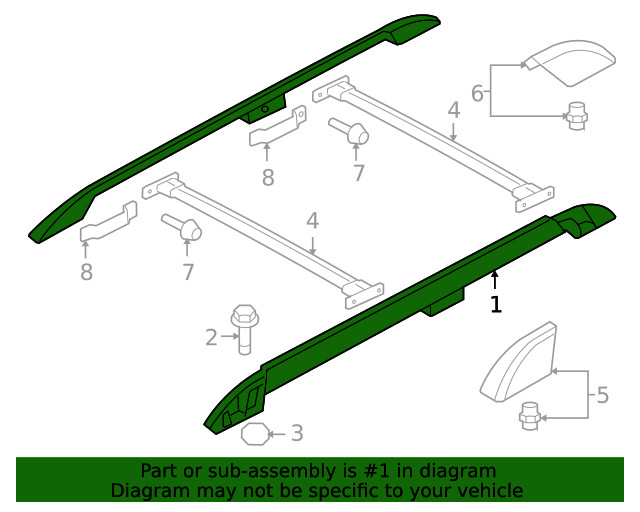 Genuine Ford Side Rail 7A2Z-7855115-EA