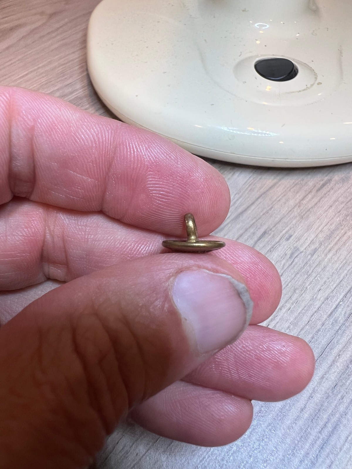 Scarce 1-Piece Log Cabin 1840 Harrison Presidential Campaign Vest Button