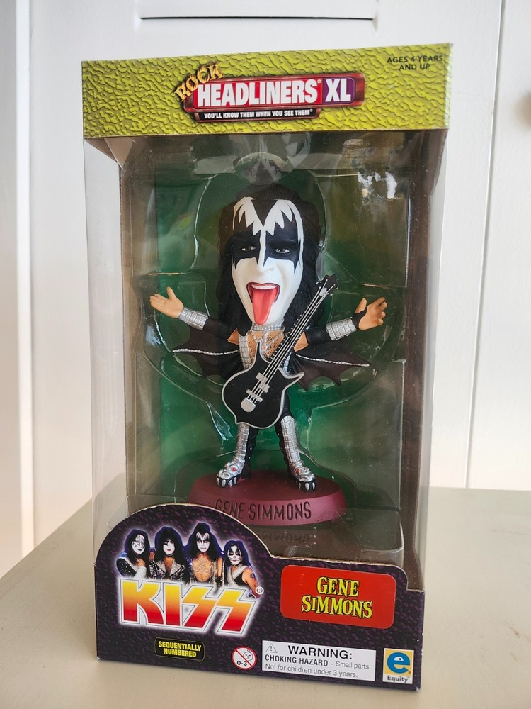 KISS Gene Simmons RARE 1999 Rock Headliners Figure New In Box Love Gun Era COOL!