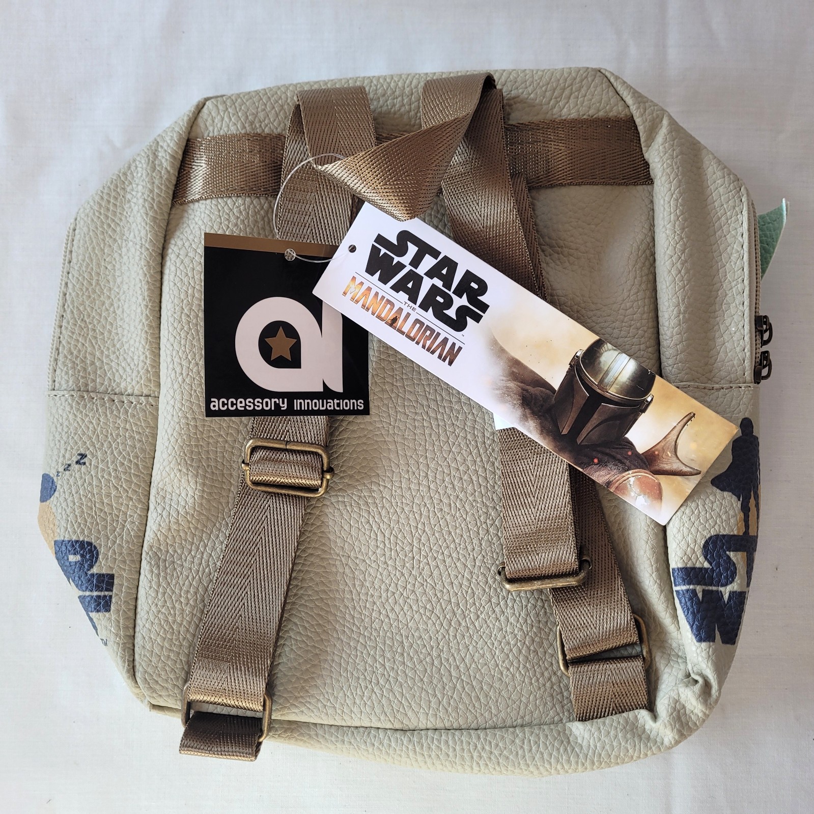 Star Wars Grogu Baby Yoda Mini Backpack NWT Faux Leather Mandalorian