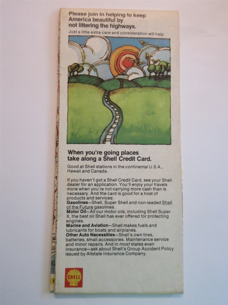 1972 Shell Road Map - Pennsylvania